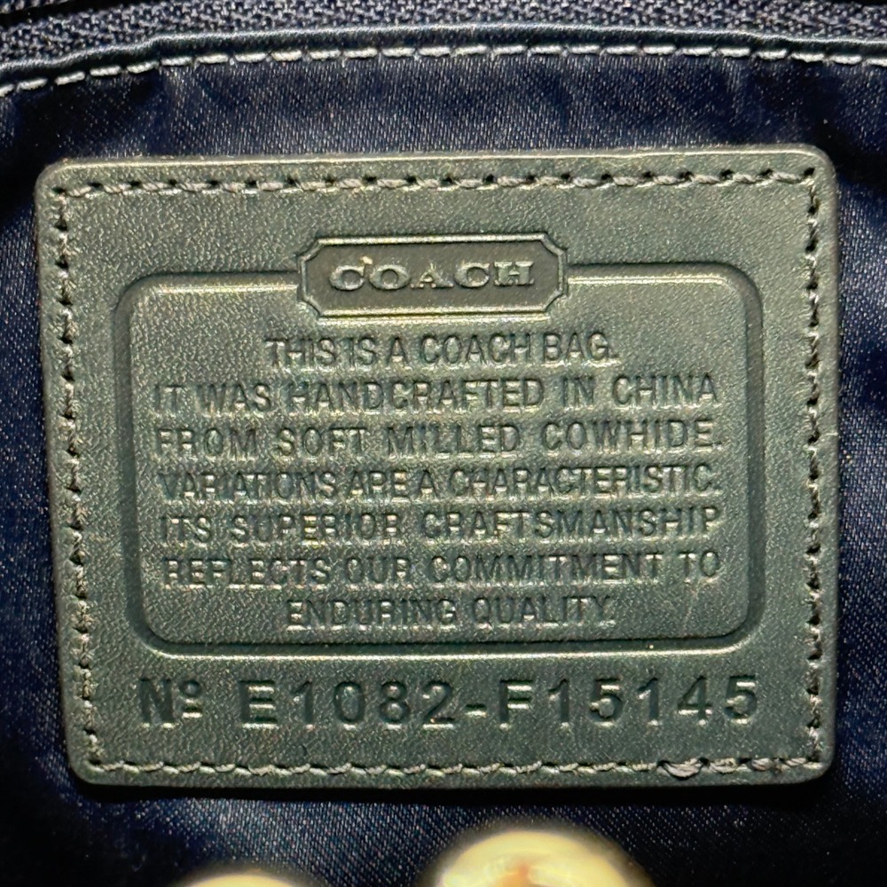 Coach Laura Spectator Satchel Lavender Leather Navy Detailing Kiss-Lock Closure - Picture 11 of 16